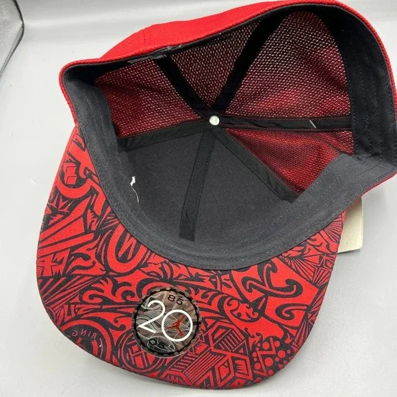 Air Jordan Hat Men 7 5/8 Black 20th Anniversary‎ Tribal Jumpman Fitted Cap New